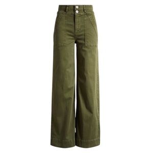 Frame Le Slim Palazzo Washed Surplus Green